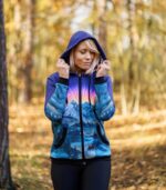 kolorowa bluza z kapturem oversize góry