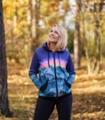 kolorowa bluza z kapturem oversize góry