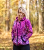 kolorowa damska bluza z kapturem oversize orchidea