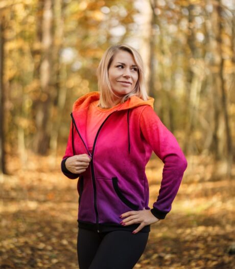 kolorowa bluza z kapturem oversize Hawana