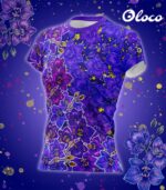 koszulka sportowa doamska nocna orchidea