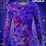 Sportowy longsleeve damski Nocna Orchidea