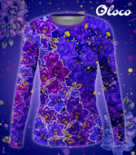 Sportowy longsleeve damski Nocna Orchidea