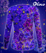 Sportowy longsleeve damski Nocna Orchidea - obrazek 2