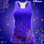 Sportowa bokserka tanktop damski Nocna Orchidea