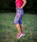 nocna orchidea legginsy capri kolorowe