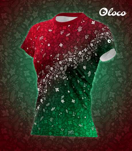 koszulka techniczna czerwono zielona Yule