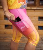 kolorowe legginsy sportowe capri 3/4 brzoskwinka