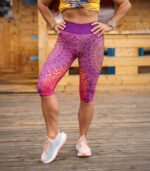 kolorowe legginsy sportowe damskie capri 3/4 coloradas