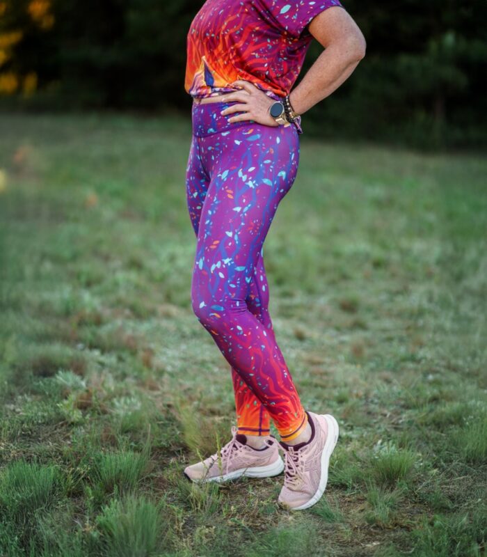 fioletowe legginsy dla kobiet lava