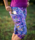 legginsy capri nocna orchidea sportowe capri