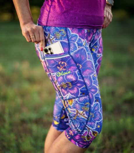 legginsy capri nocna orchidea sportowe capri
