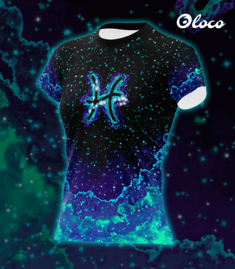 kolekcja zodiak koszulka techniczna damska ryby