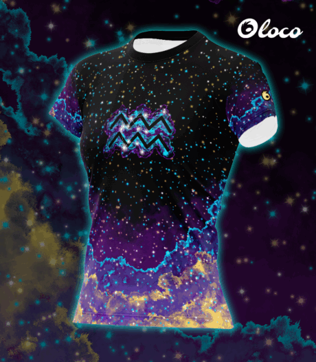 kolekcja zodiak koszulka techniczna damska wodnik