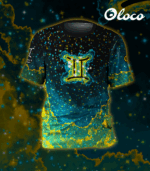 męska koszulka techniczna zodiak bliżnięta