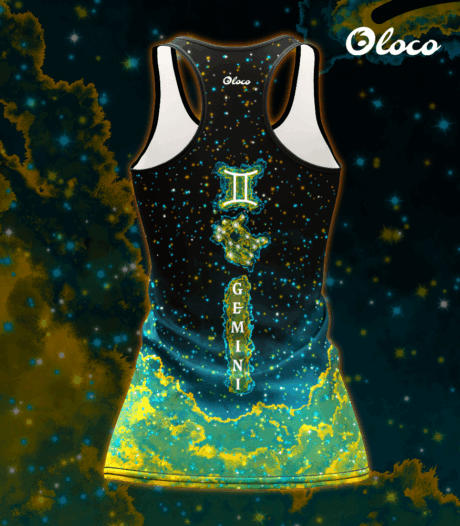 sportowy tanktop bokserka damska zodiak bliźnięta