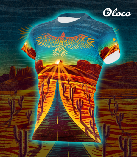 koszulka sportowa z motywem route 66