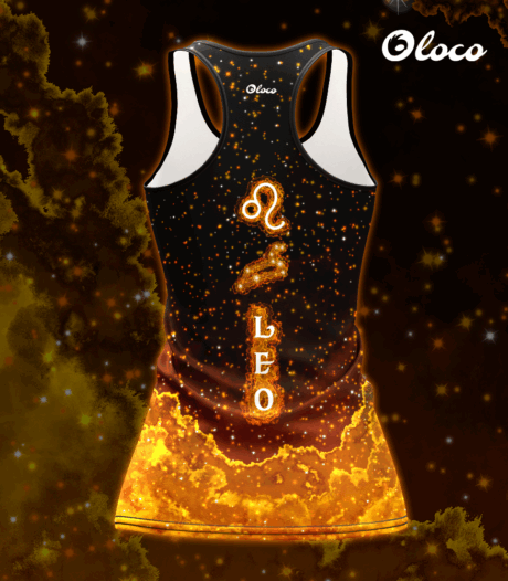 sportowy tanktop bokserka damska zodiak lew