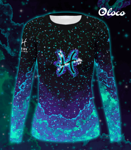 sportowy longsleeve damski zodiak ryby