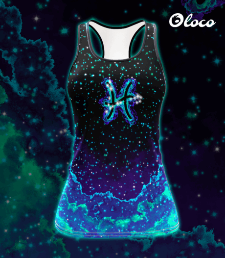 sportowy tanktop bokserka damska zodiak ryby