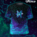 męska koszulka techniczna zodiak ryby