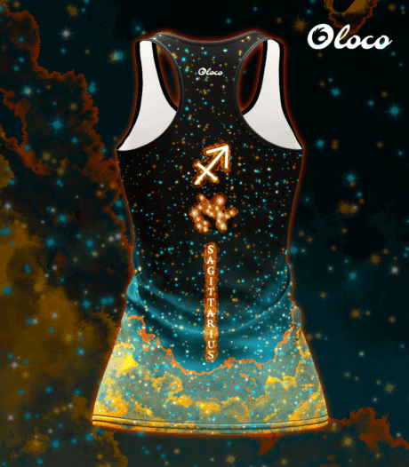 sportowy tanktop bokserka damska zodiak strzelec