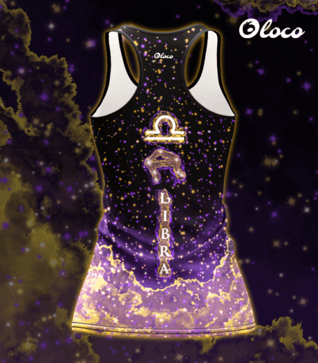 sportowy tanktop bokserka damska zodiak waga