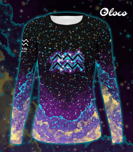 sportowy longsleeve damski zodiak wodnik
