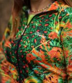 bluza sportowa jungle motyw zwierzęcy tropikalne rośliny zieleń