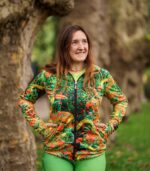 bluza sportowa jungle motyw zwierzęcy tropikalne rośliny zieleń