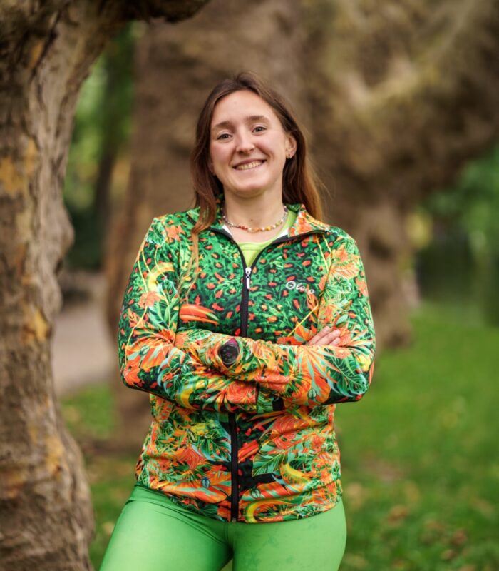 sportowa bluza w kolorze zielonym i pomarańczowym oddychająca jungle