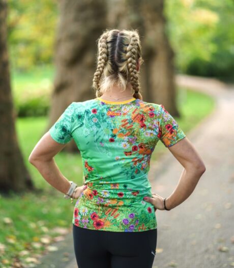 sielanka koszulka techniczna polne kwiaty zieleń