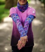 niebieskie rękawki ultra lekkie sportowe nocna orchidea
