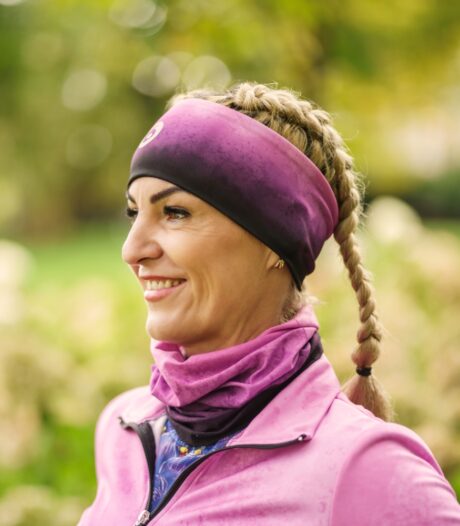 jeżyna gradient opaska sportowa komin fiolet