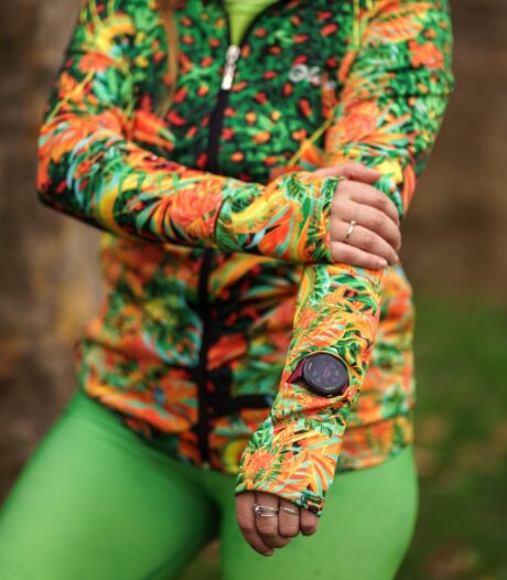 bluza sportowa jungle motyw zwierzęcy tropikalne rośliny zieleń