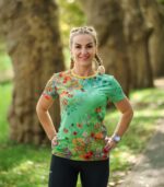 sielanka koszulka techniczna polne kwiaty zieleń