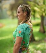 sielanka koszulka techniczna polne kwiaty zieleń