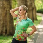 sielanka koszulka techniczna polne kwiaty zieleń