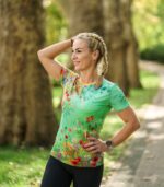 sielanka koszulka techniczna polne kwiaty zieleń