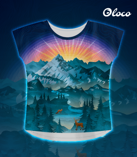 kolorowa koszulka damska sportowa krój nietoperz góry