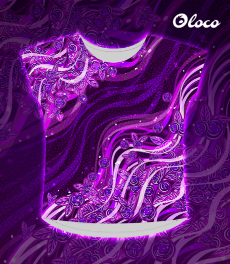 koszulka krój nietoperz sportowa jagody