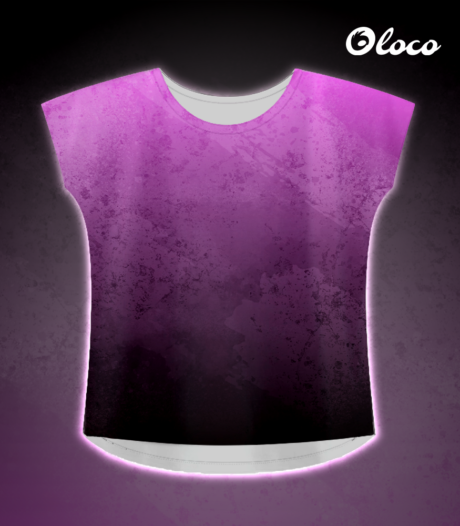 koszulka damska krój nietoperz wzór jeżyna