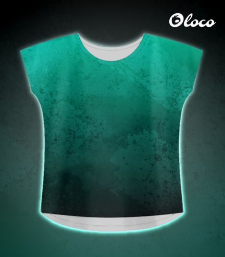 koszulka sportowa damska duży dekolt miętówka