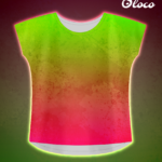 koszulka sportowa z dużym dekoltem kolorowa krój nietoperz mango