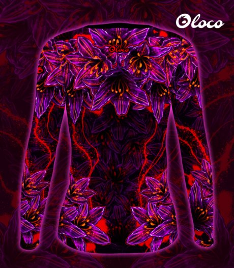 koszulka z długim rękawem sportowa czarna lilia