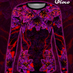 longlsleene spportowy czarno różowy czarna lilia