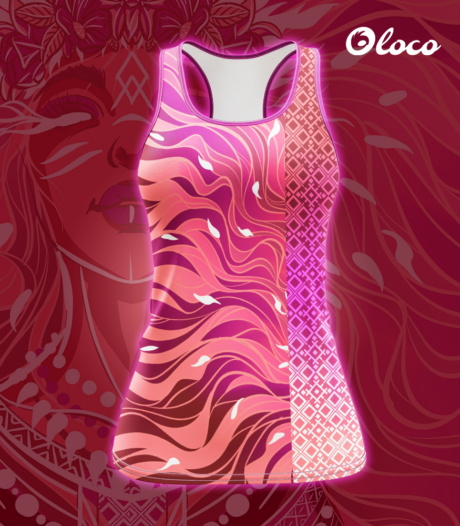 różowa sportowa bokserka tanktop mokosz