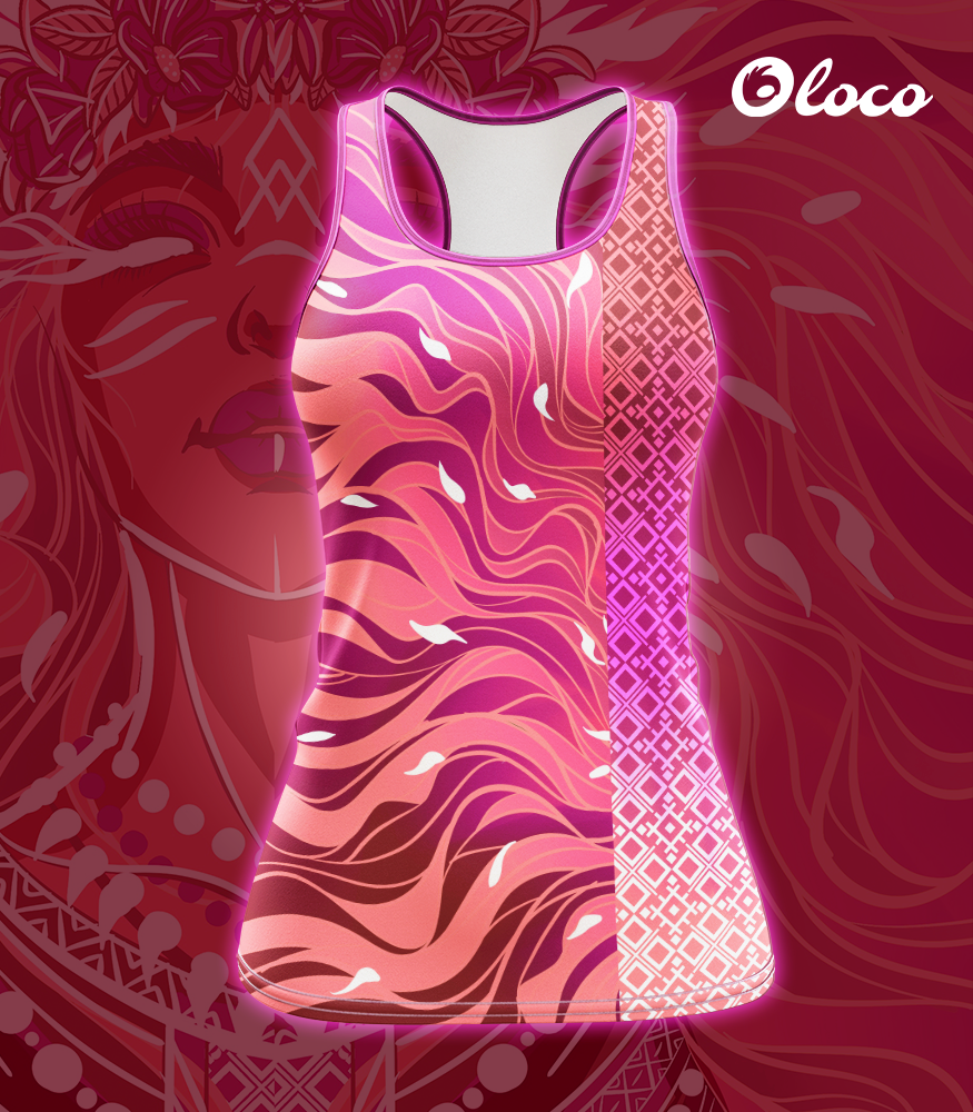 różowa sportowa bokserka tanktop mokosz