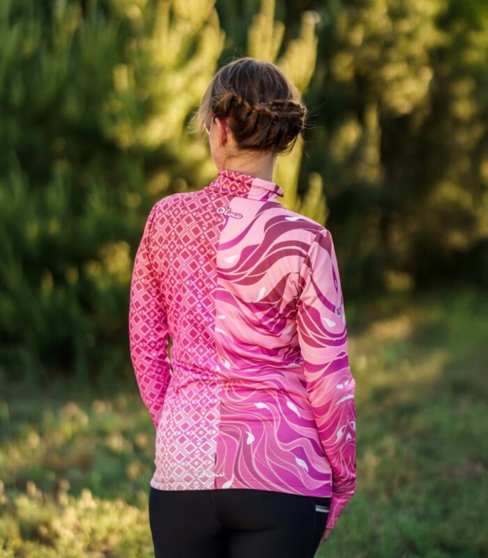 bluza różowa rozpinana mokosz