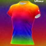 Damska koszulka techniczna Tęcza